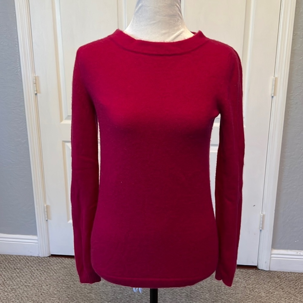 Weekend Max Mara Women's Scoop Neck Sweater in Deep Berry